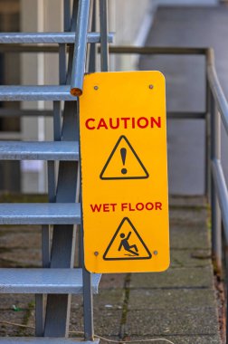 Dikkat Islak Zemin İmza Ünlem Üçgeni Güvenlik Uyarısı