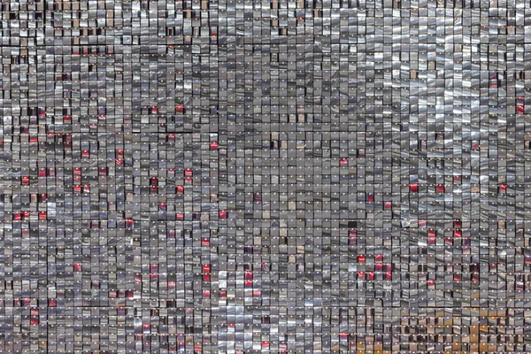 Birçok Küçük Gümüş Ayna Soyut Disko Arkaplan Duvarı — Stok fotoğraf