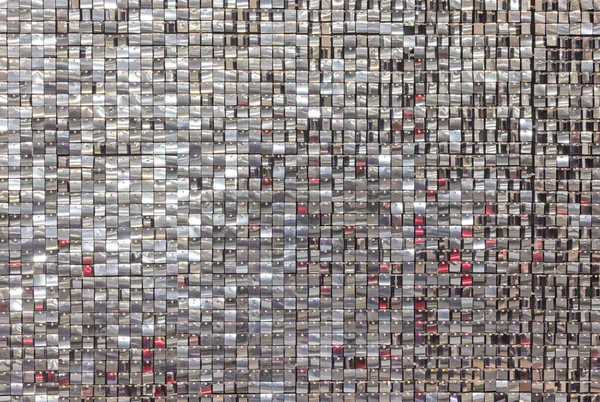 Muchos Pequeños Espejos Plata Abstract Disco Backdrop Wall —  Fotos de Stock