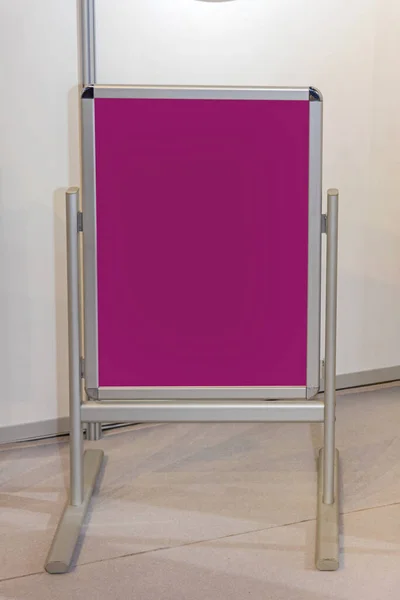 Self Standing Poster Frame Made Aluminium Metal Copy Space — Stock Photo, Image