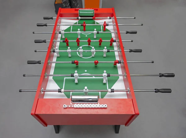 Table Football Soccer Foosball Game Man Cave Top View — Stock Photo, Image