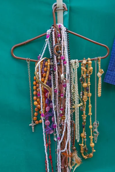Závěsné Bijoux Náhrdelníky Plastové Perly Šperky Módní Doplňky — Stock fotografie