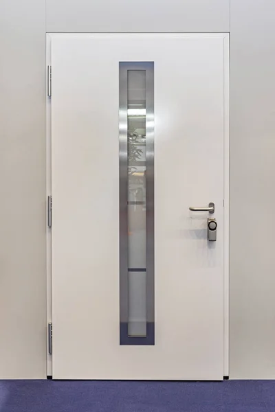 Porte Blanche Moderne Avec Verrouillage Électronique Intelligent Home Security — Photo