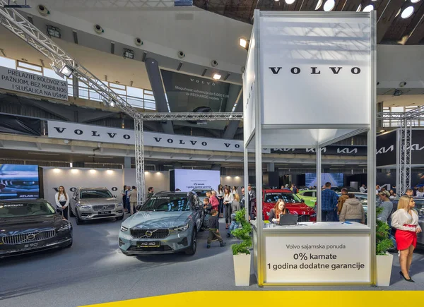 Belgrad Serbien Mars 2023 Volvo Cars Sweden Expo Stand International — Stockfoto