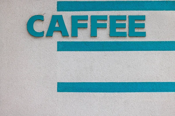 Sign Letters Caffee Parede Cafetaria Exterior — Fotografia de Stock