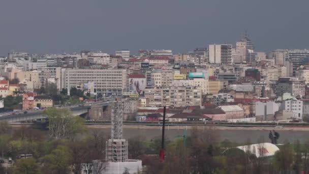 Belgrado Serbia Abril 2023 Vista Aérea Del Casco Antiguo Belgrado — Vídeos de Stock