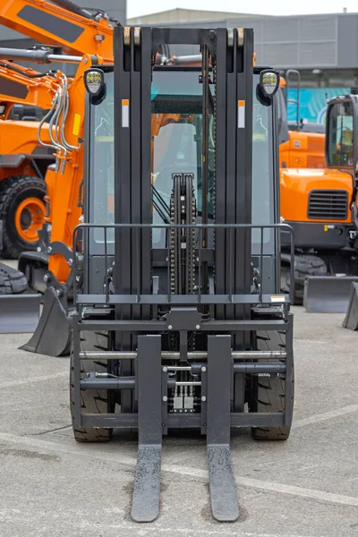 Front View Forklift Truck Construction Site — Stock Photo, Image