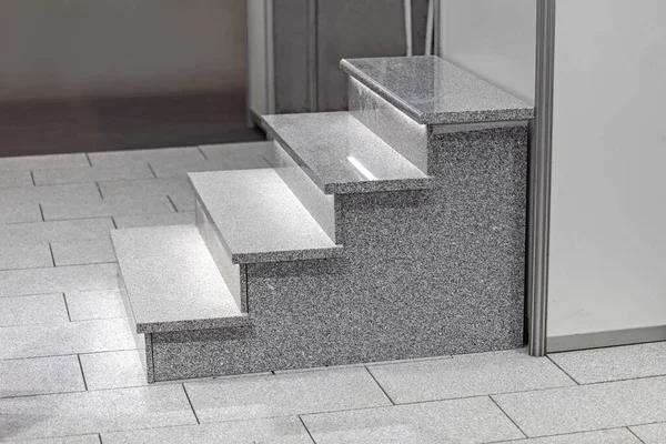 Grau Granit Steintreppen Gebäude Struktur Haus — Stockfoto