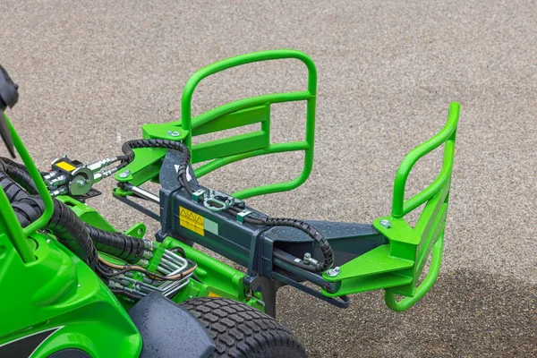 Loader Bale Grab Attachment Green Farming Machine Equipment — Stock Photo, Image