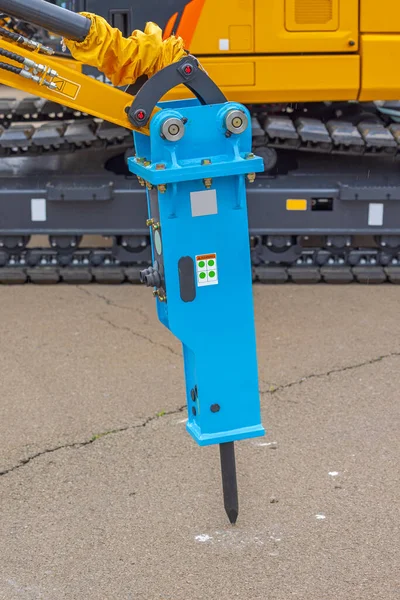 Hydraulische Breaker Hammer Machine Bevestiging Bouwplaats — Stockfoto