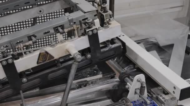 Machine Emballage Processus Impression Livres Emballage Sous Vide — Video