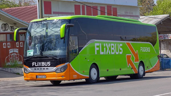 Belgrado Servië April 2023 Flix Bus Coach German Travel Company — Stockfoto