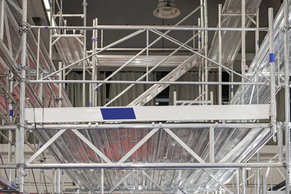 Aluminium Scaffolding Frame Structure Construction Site Hall — стокове фото