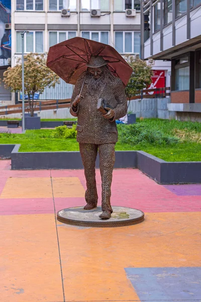 Белград Сербія Травня 2023 Інтересна Статуя Зроблена Залізних Металевих Частин — стокове фото