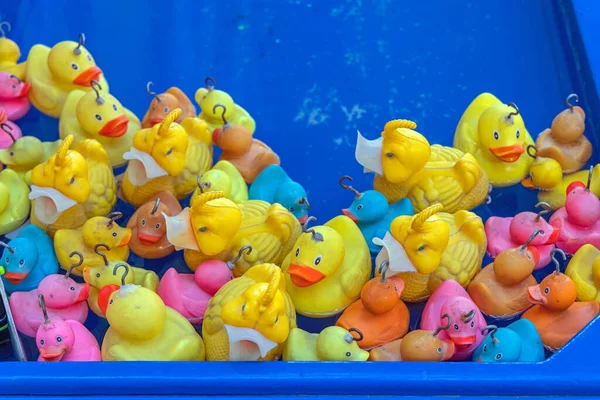 Patos Borracha Piscina Parque Diversões Jogo Pesca — Fotografia de Stock