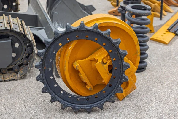 Gears Πηνία Ανταλλακτικά Για Μηχανήματα Κατασκευών Και Οχήματα Ιχνηθετημένα — Φωτογραφία Αρχείου