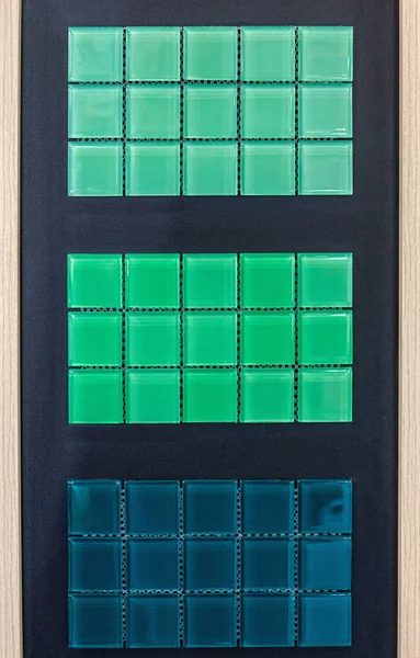 Drie Verschillende Turquoise Kleuren Tegels Voor Onderwater Zwembad — Stockfoto