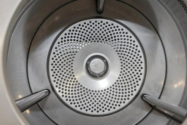 Grote Capaciteit Kleding Wasdroger Machine Drum Interieur Uitzicht — Stockfoto