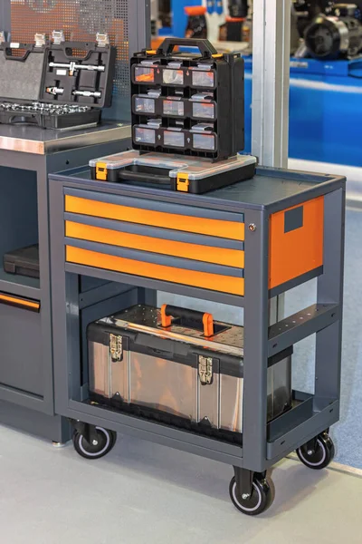 Rolling Tool Cart Met Gereedschapskist Laden Garage Workshop Equipment — Stockfoto
