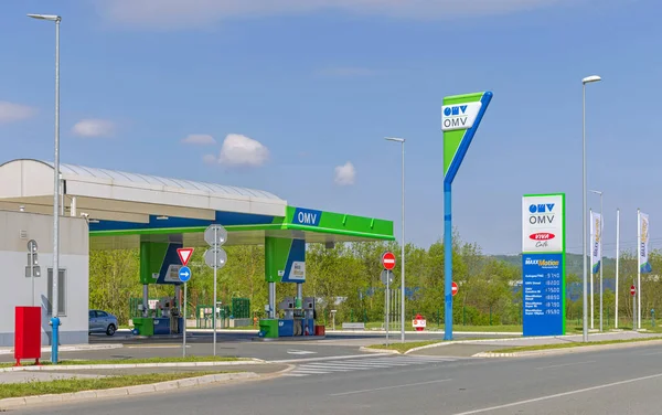 Белград Сербія Травня 2023 Modern Omv Petrol Station Ikea Highway — стокове фото