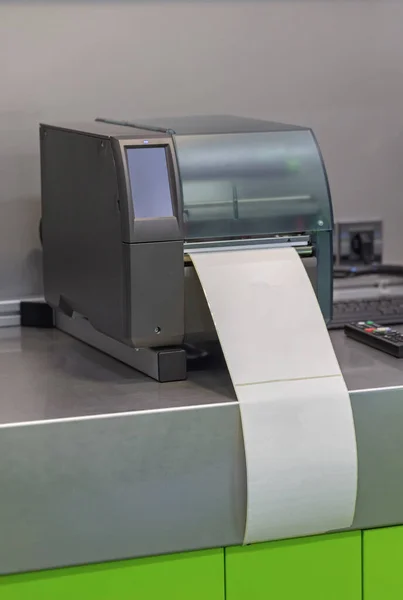 熱転写ラベルプリンタ 高速印刷装置 — ストック写真