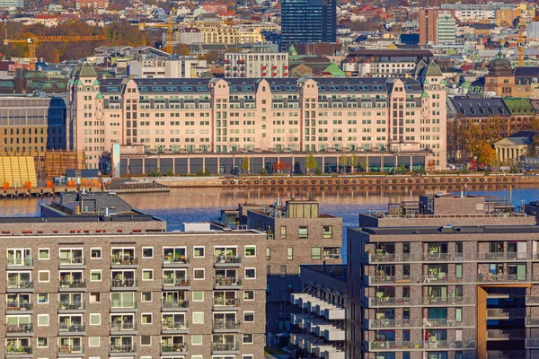 Oslo Cityscape Sunny Őszi Reggeli Fővárosa Norvégia — Stock Fotó
