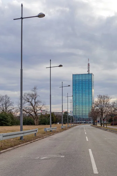 Βελιγράδι Σερβία Φεβρουαρίου 2017 Τρόπος Για Usce Tower Skyscraper Office — Φωτογραφία Αρχείου