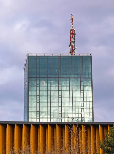 Office Building Wieżowiec Usce Tower Nowy Belgrad Serbia — Zdjęcie stockowe