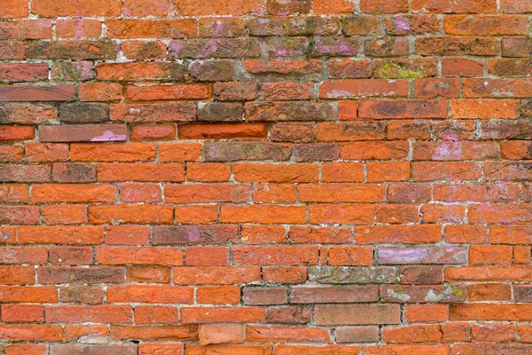 Old Building Orange Bricks Wall Grunge Bakgrunnstekst – stockfoto