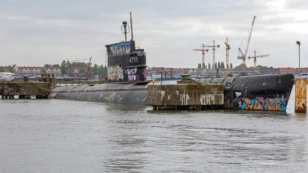 アムステルダム オランダ 2018年5月18日 アムステルダムでドッキング中のズールー級ソ連海軍潜水艦北方艦隊の退役 — ストック写真