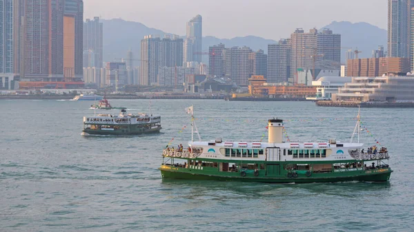 Hong Kong China Abril 2017 Histórico Tour Turístico Barco Ferry — Foto de Stock