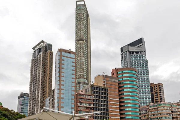 Tall Skyscraper Buildings Clouds Kowloon Hong Kong — Stock Photo, Image