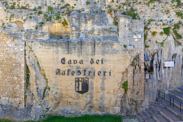 San Marino Június 2019 Történelmi Nevezetesség Cava Dei Balestrieri San — Stock Fotó