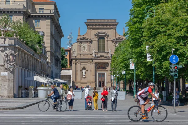 Bergamo Itálie Června 2019 Římskokatolický Kostel Santi Bartolomeo Stefano Bergamu — Stock fotografie