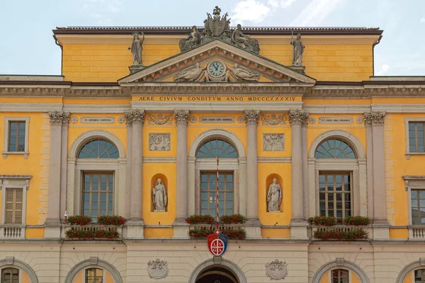 Lugano Svájc 2019 Június Történelmi Palota Városháza Építése Nyári Napon — Stock Fotó