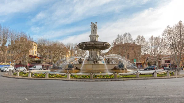 Aix Frankrijk Januari 2016 Fontaine Rotonde Historisch Monument Aix Provence — Stockfoto