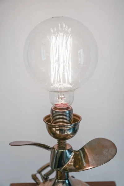 Antik Edison Izzólámpa Vintage Szén Volfrám Izzószál — Stock Fotó