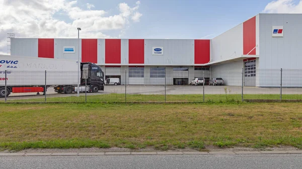 Simanovci Sérvia Agosto 2022 Sanvik Carrier Mtu Companies Distribution Warehouse — Fotografia de Stock