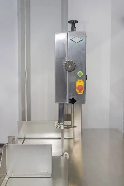 Production Viande Machine Scie Ruban Verticale Industrie Alimentaire — Photo
