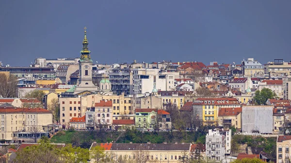 Torre Igreja Cidade Velha Belgrado Sérvia Primavera Europa — Fotografia de Stock