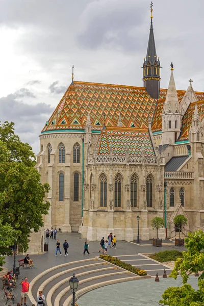 Budapešť Maďarsko Července 2022 Římskokatolický Kostel Krále Matyáše Historické Rybářské — Stock fotografie