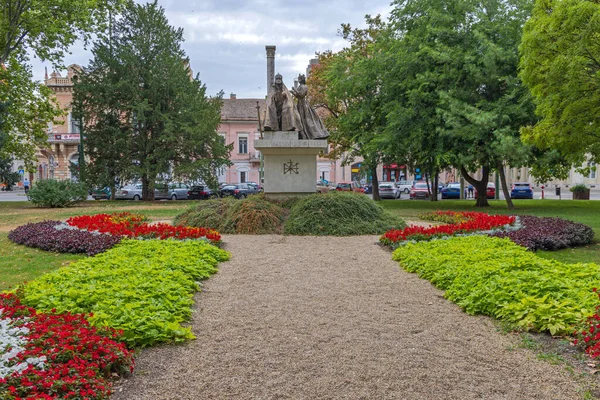 Szeged Hungary July 2022 Bronze Statue Saint Stephen Gisella Szechenyi — 图库照片