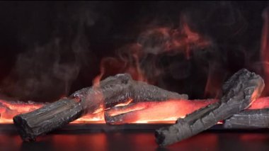 Yanan Ağaç Kütükleri Buhar Efekti Ev Dekorasyonu ile Elektrikli Şömine Ekle