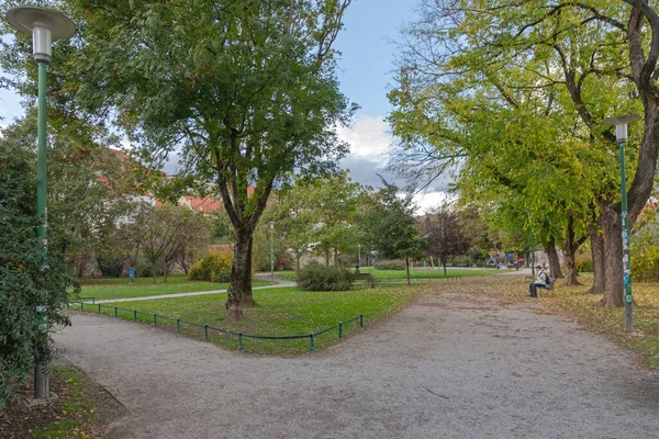 Загреб Хорватия Ноября 2019 Года Городской Парк Поздней Осенью Центре — стоковое фото