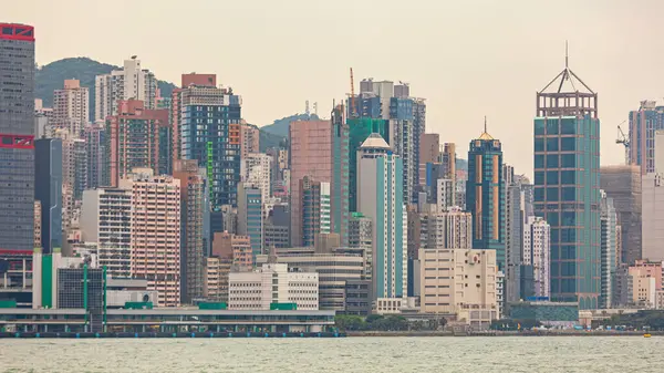 Hong Kong Adası Merkez Batı Bölgesi Şehir Bahar Günü — Stok fotoğraf