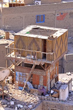 Eski Kahire Mısır 'daki çatı katında kare oda yapısı.