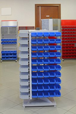 Küçük Parçalar Depolama Düzenleme Atölyesi için Mavi Plastik Tepsiler
