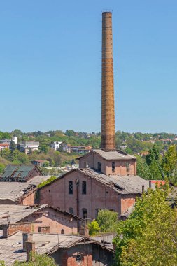 Terk Edilmiş Şeker Fabrikasındaki Uzun Tuğlalar Eski Endüstri Kompleksi