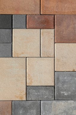 Açık Bahçe Döşemeleri Tuğlaları Uyarı Rengi ve Boyutu Geometrik