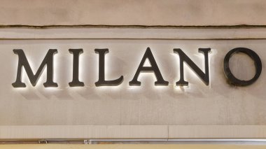 Milano İtalyan Aydınlatılmış 3d İmza Mektupları Şehri Milan İtalya